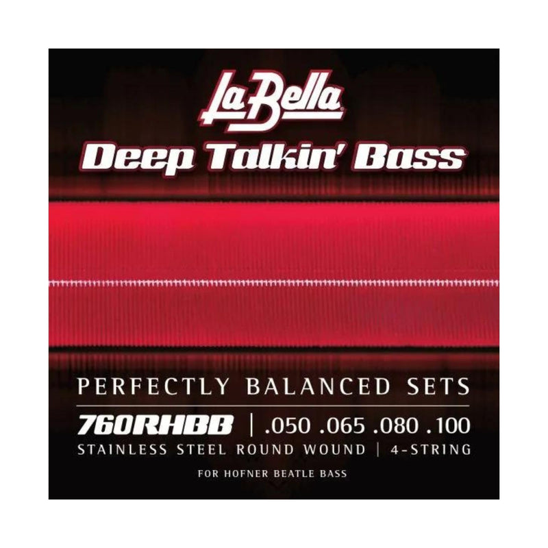 La Bella 760RHBB “Beatle” Deep Talkin Bass Stainless Steel Round Wound 4- String 50-100