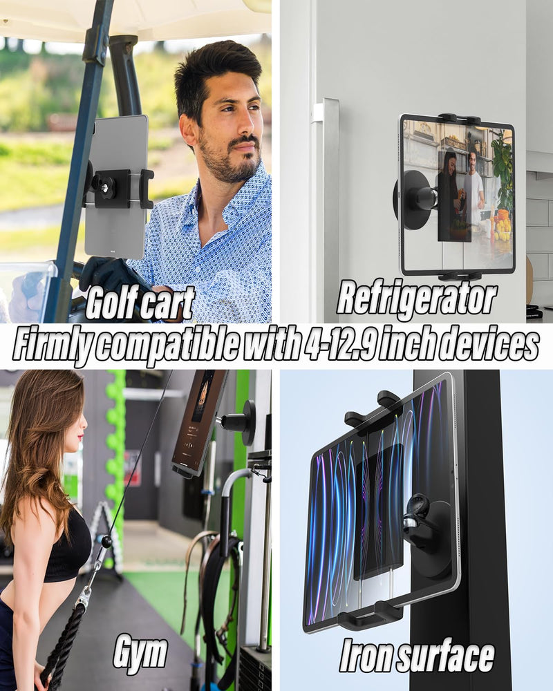 Charchendo Magnetic Portable Metal Phone Mount for Tractor [Powerful Magnet], Phone Holder for Heavy Equipment Metal Surface, Fit 17 16 15 14 13 12 Pro Plus Max Mini and 4-7" Phones with Thick Cases