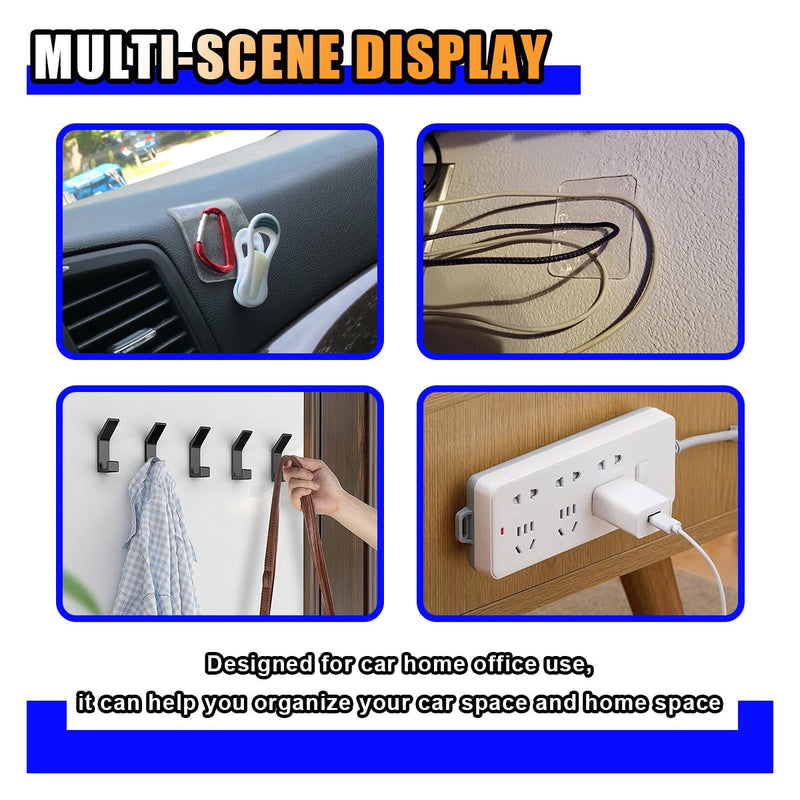 10 Pack Sticky Gel Pads, Traceless Clear Double Sided Gripping Pads, Washable Reusable Super Adhesive Pad, Anti Slip Pad Holder Mat for Car Dashboard Cell Phone Home Office Walls