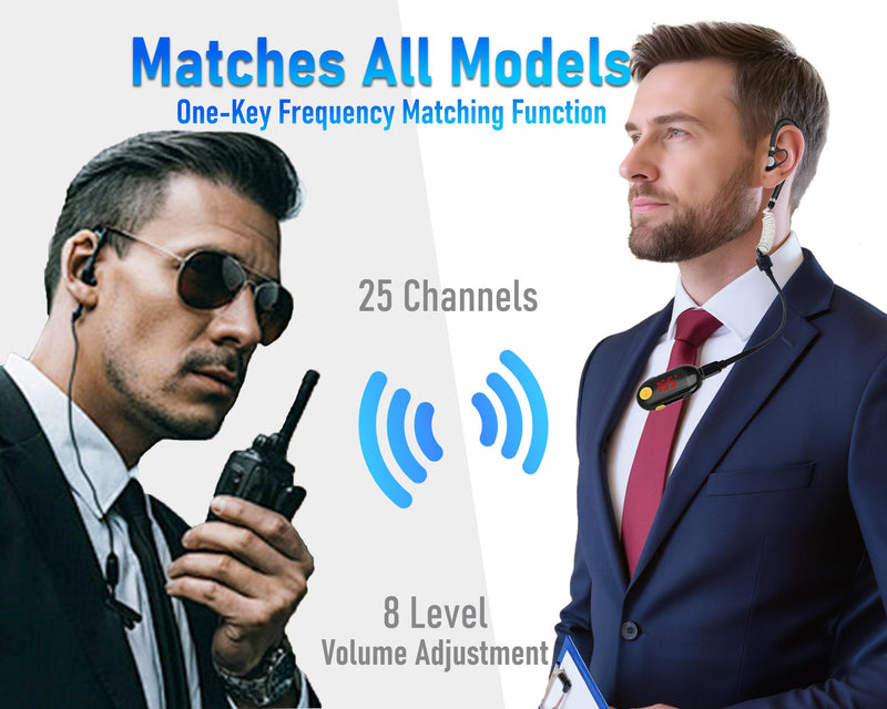 T-M9 Ultra Mini Walkie Talkies with Earpieces,25 Channel Small Two Way Radio Rechargeable Portable 2 Way Radios with Li-Polymer Battery and Charger for Restaurant,Out Door Sport,Black 1-Pack M9-1 Pack