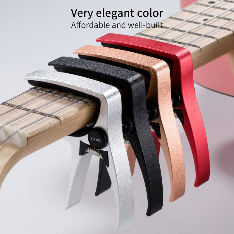 Ukulele Capo for 4 String Guitar and Mandolin, Mini Size Professional Ukulele Capo (BLACK) ENO-CAPO-00