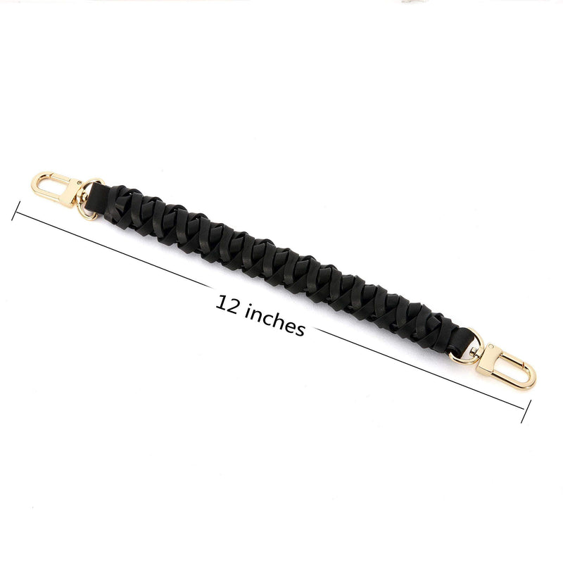 Genuine Leather Braided Handle compatible with Neonoe Strap for Metis Noe BB NM Beaubourg Hobo Black