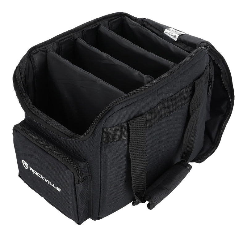 Rockville RLB25 Lighting Bag for (4) Par Lights SlimPAR 64 or RGBA + Controller