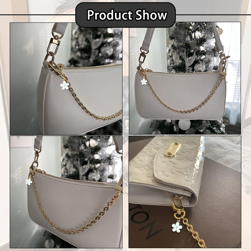 Beaded Phone Charm Strap Phone Wrist Strap Handmade Cellphone Lanyard with Tether Tab Wristlet Bracelet Phone Chain Strap Golden Metal