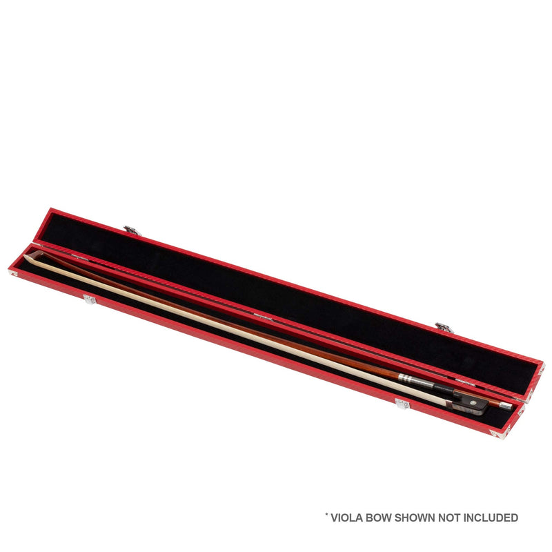 MI&VI High-Density Bow Case for (1) Single Violin/Viola/Cello Bow with Adjustable Shoulder Strap - By MIVI Music (Red) Red