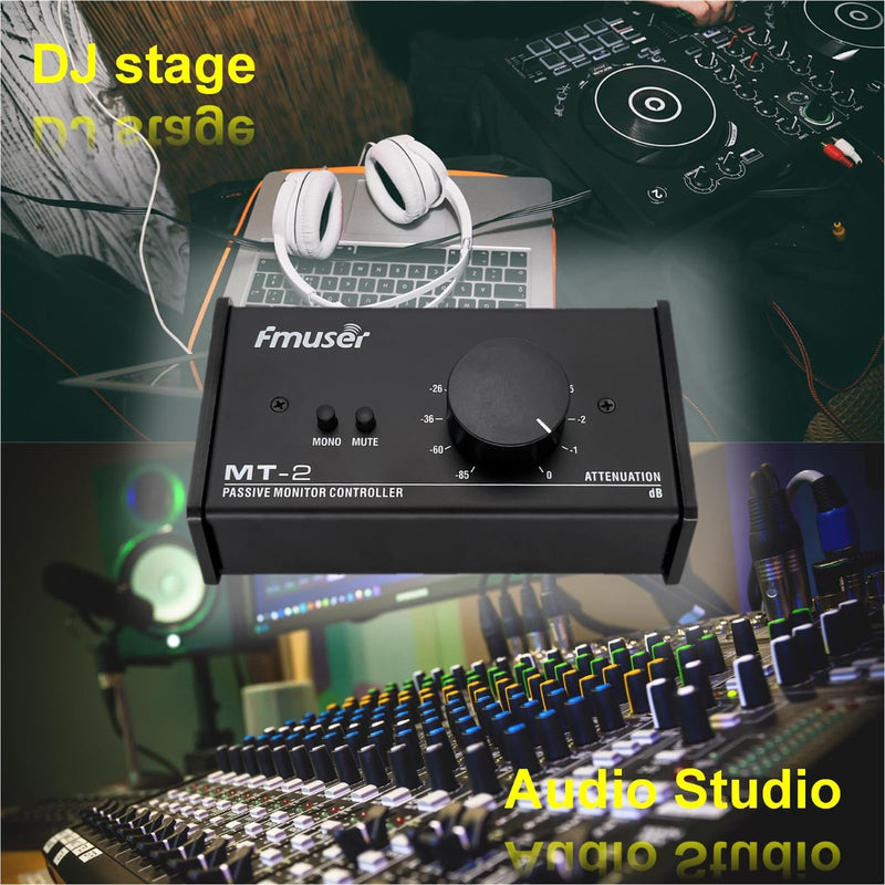 Big Knob Passive Studio Monitor Controller, Professional Monitor Volume Control for Precise Audio Control, Ideal for Studio and Home Audio System