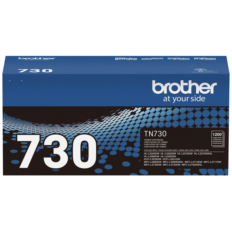 Brother Genuine Standard Yield Toner Cartridge, TN730, Replacement Black Toner, Page Yield Up To 1,200 Pages, Amazon Dash Replenishment Cartridge,1 Pack 1 Pack