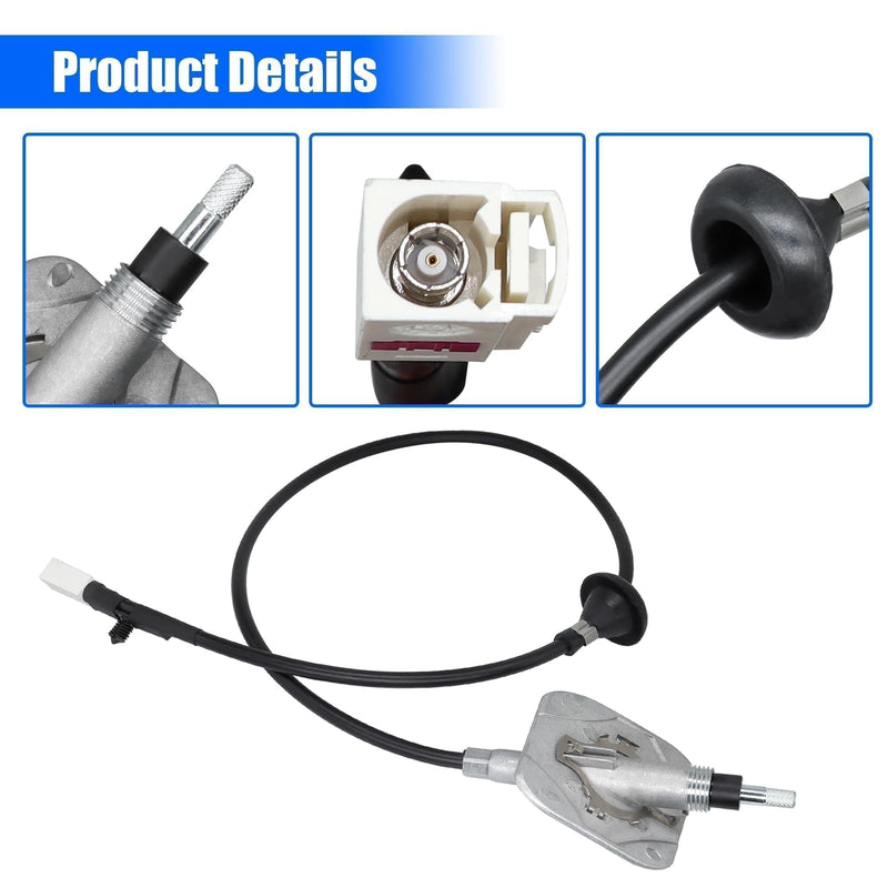 [AUSTRALIA] - Radio Antenna Base Assembly Cable with Adapter Cover Compatible with Dodge Ram 1500 2500 3500 4500 5500 2009-2021 Replace ‎5064394AG 5064395AE 5064394AH 
