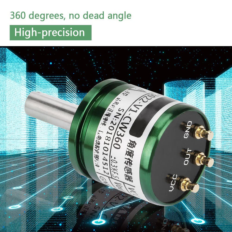 Rotatable Hall Sensor, Rotating Hall Angle Sensor 0-360 Degrees 0.088° Resolution, 12 Bit Rotating Hall Sensor Hall Effect Sensors, Hall Effect Position Sensor, 0-5V Output Full Circle