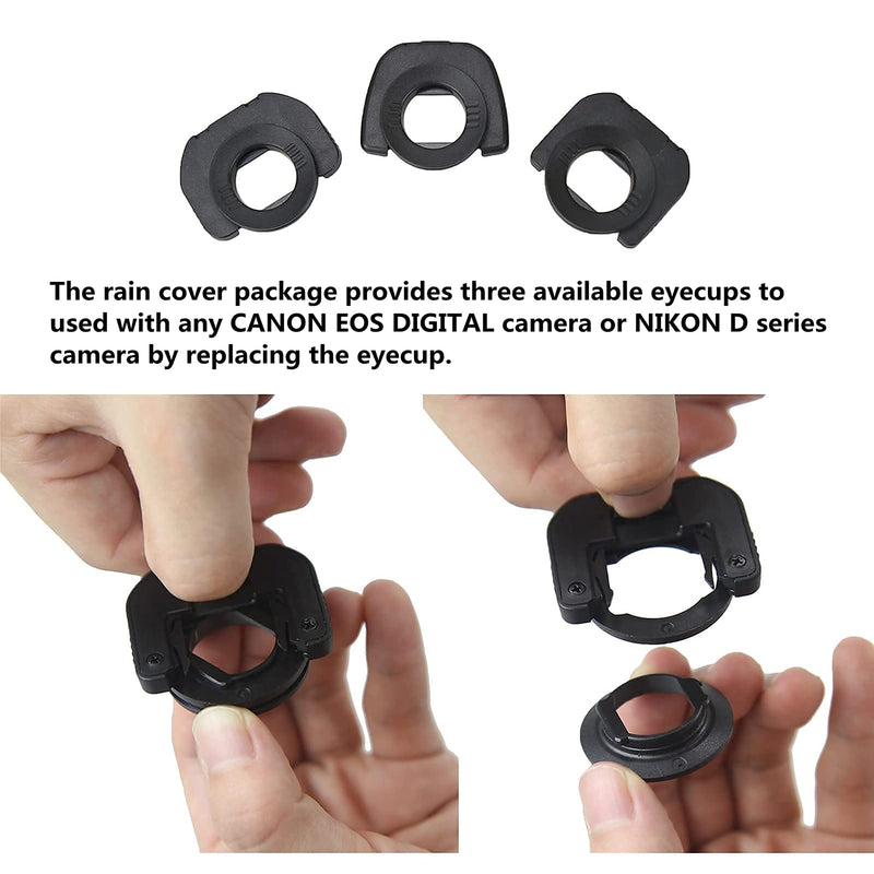 Camouflage Dual Sleeves Rain Cover + Long Rain Cover :Camera Raincoat Dust Proof Protector for Birding on Canon Nikon Camera