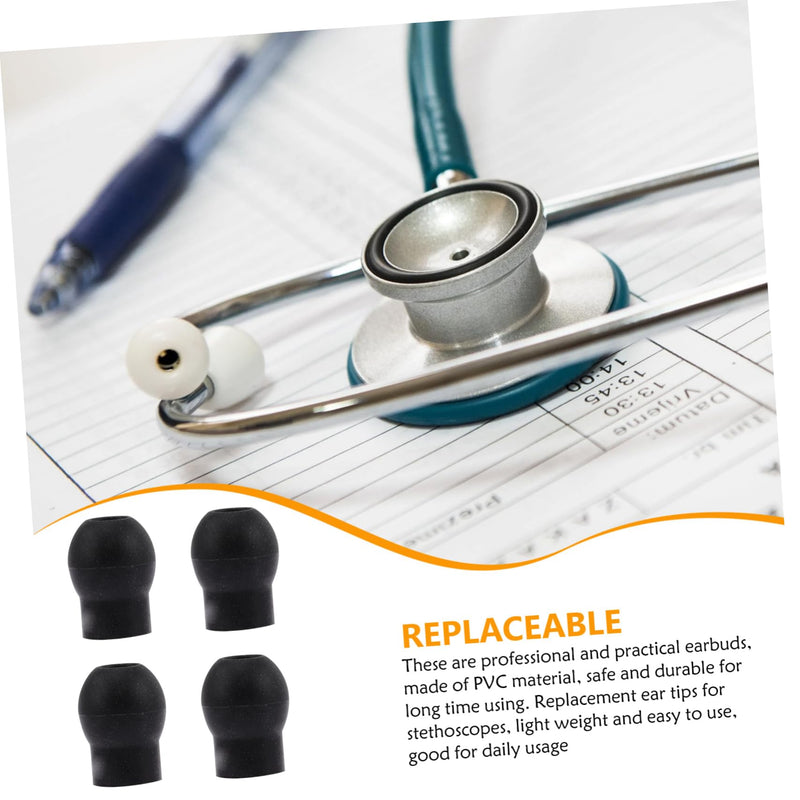 Healvian Pack of 4 Ear Plugs Accessories Ear Plugs Non Medical Not Medical Not Medical Soft Ear Tips Replacement Earplugs Not Medical Not Medical Not 1.5x1.2cm black
