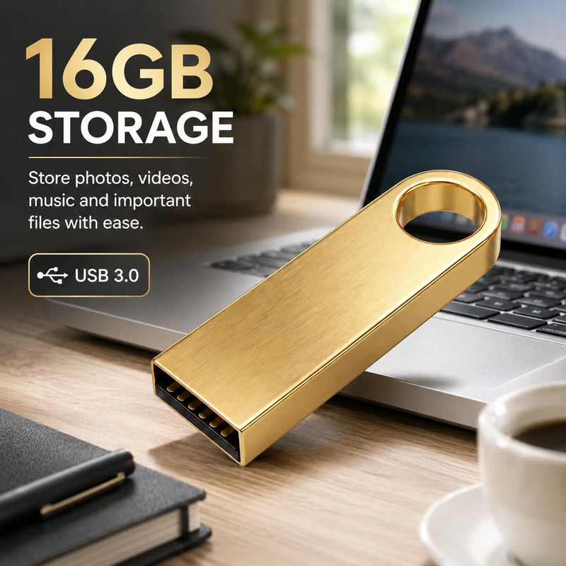 16GB USB 3.0 Flash Drive for Voice Recorders - Portable USB-A Drive for Audio File Backup - Thumb Drive Compatible with PC, Audio Recorders Black