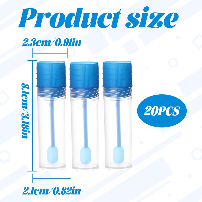 [AUSTRALIA] - Pack of 20 Dog Faecal Sample Tubes, Chair Sample Tube, Sample Tube, Chair Catcher for Chair Sample, Chair Sample Tube with Spoon, 15 ml Faecal Sample Tube Dog and Cat, for Pets 