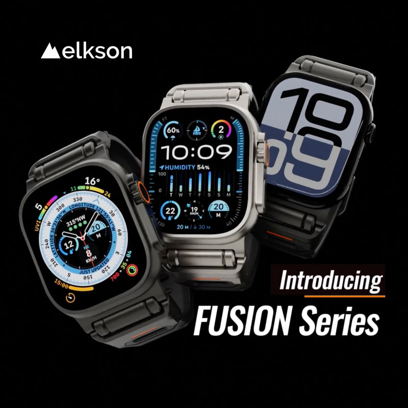 elkson Fusion Band for Apple Watch Ultra 3 2 1 49mm Series 11 10 46mm 9 45mm SE3 44mm – Stainless Steel Silicone Strap, Sweat-Resistant Breathable Secure Fit for Sports Work Travel Everyday Wear Black Stainless Steel / Black Silicone
