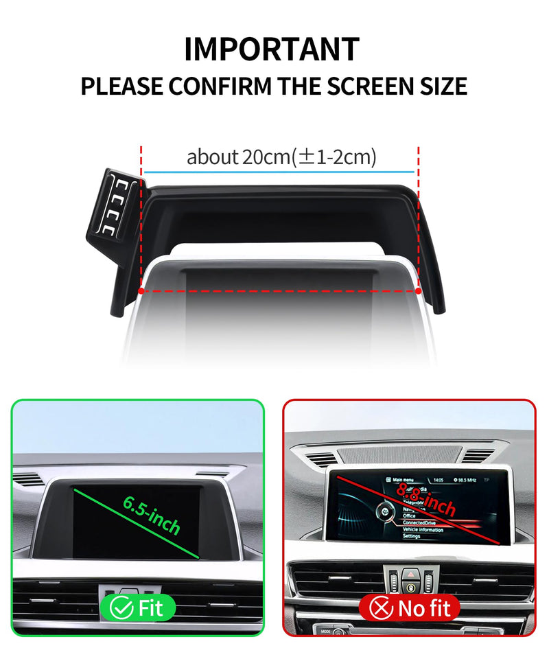 15W Wireless Charger Car Phone Holder for BMW X1 2016-2019, X2 2018-2019 | 6.5" Screen Magsafe Accessories Fast Charging Magnetic Cell Phone Holder Clip Compatible with iPhone Android, 3D Fit Bracket