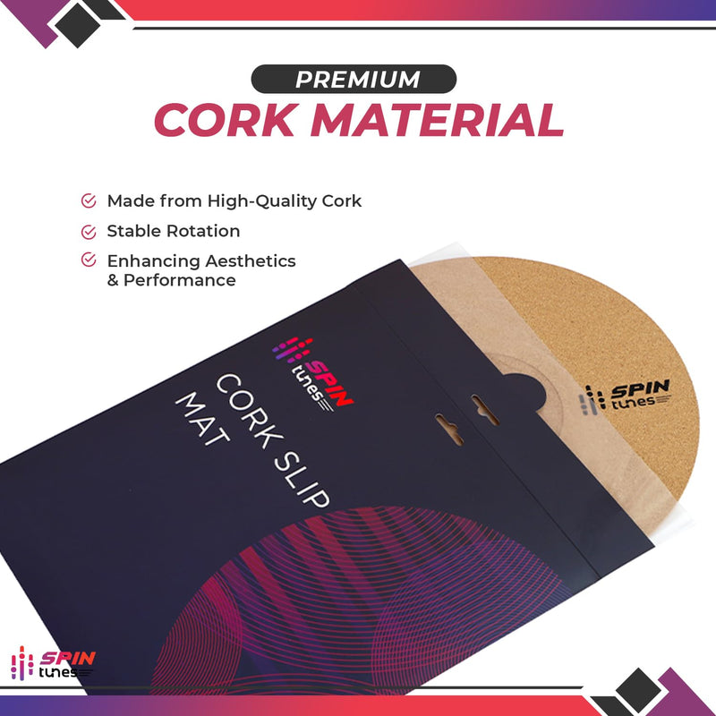 Turntable Mat, Cork Turntable Mat to Enhance Your Audio, Anti-Static 12 Inches Vinyl Cork Mat with 3mm Thickness, vinyl record Accessories