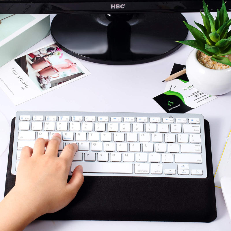 Keyboard Wrist Rest for Magic Keyboard Pad Wrist Rest Stand Compatible with Wireless Magic Keyboard 2 (MLA22L/A) for Easy Typing (Grey) (Black)