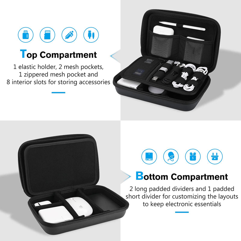 ProCase Hard Travel Electronic Organizer Case Bundle with Hard Carrying Case for 2025 SanDisk Extreme Pro Portable SSD