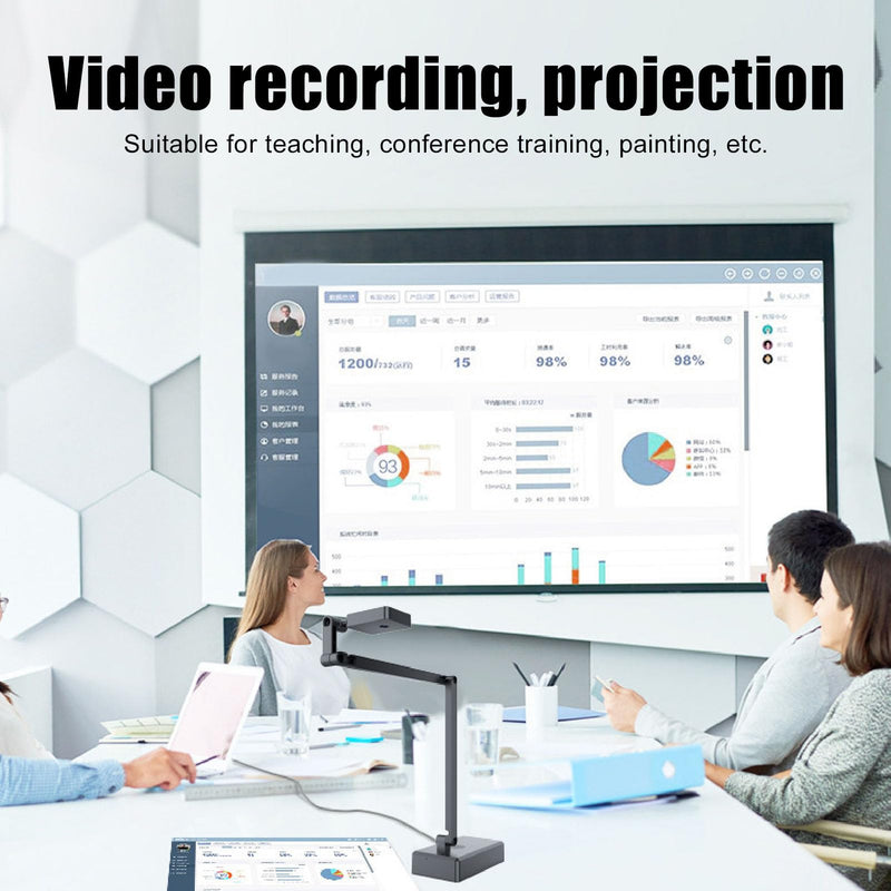 [AUSTRALIA] - Bewinner 4K 16MP Ultra Document Camera & Webcam, USB Overhead Projector CMOS Image Sensor Adjustable Angle for Live Demo, Remote Teaching for OS X for Windows for OBS for Android 