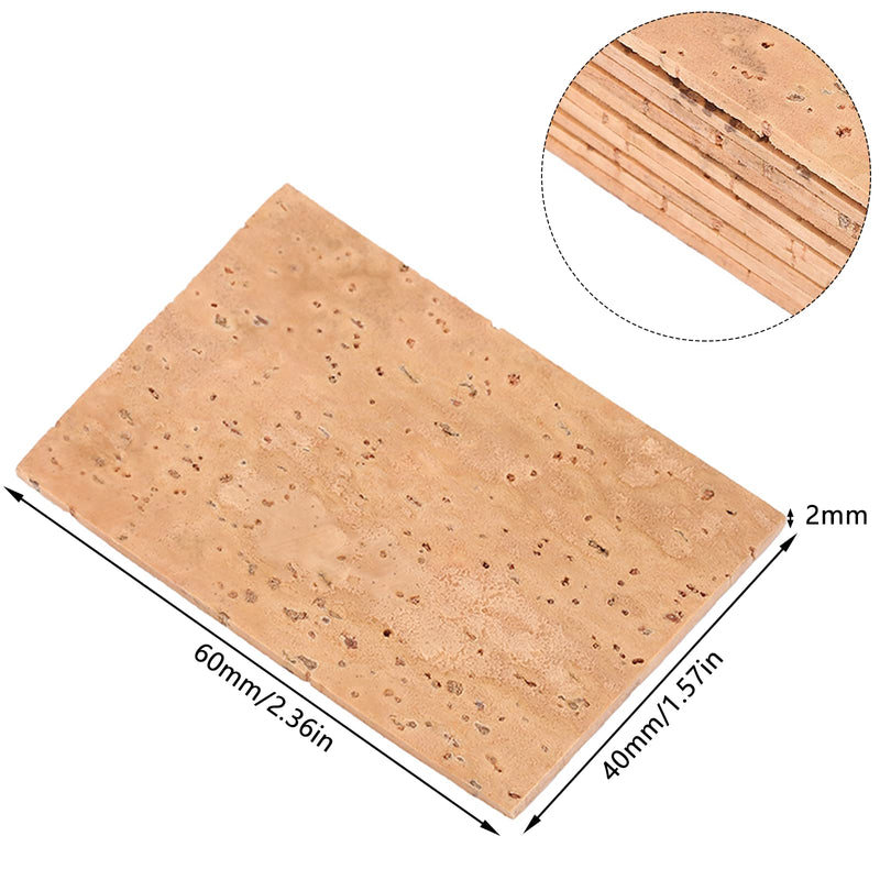 Alto Sax Neck Cork, 10pcs Saxophone Neck Cork, Universal Sax Joint Cork Sheet, Saxophone Cork Replacement Kit for Alto/Soprano/Tenor Saxophone