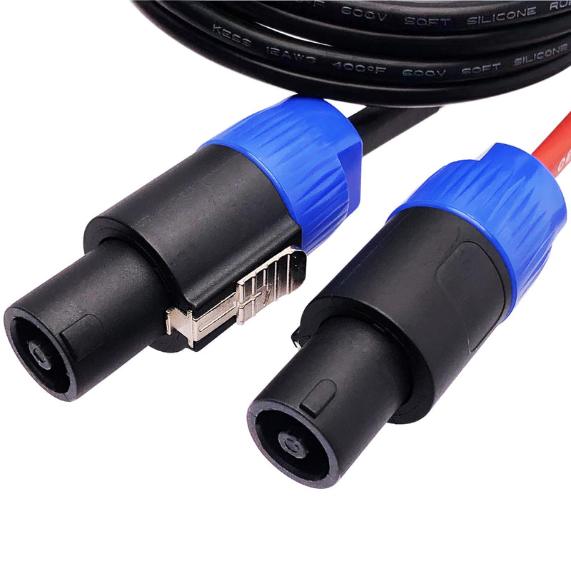 CESS-274-6f Super Soft Silicone 12 Gauge Wires Banana Plug to Speakon Speaker Cable (6 Feet) 6 Feet