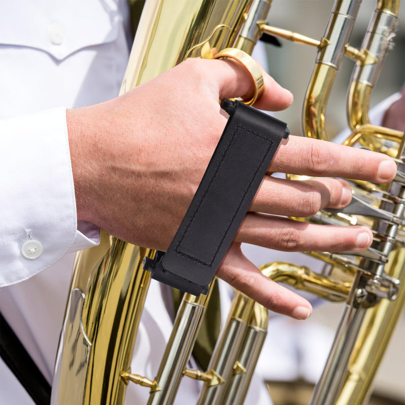 [AUSTRALIA] - Toyvian French Horn Hand Rest Wear Resistant Rest French Horn Hand Grip Non-Slip Adjustable Leather Hand Holding Strap Instrument Hand Pad, 51P0U4510R516O2 