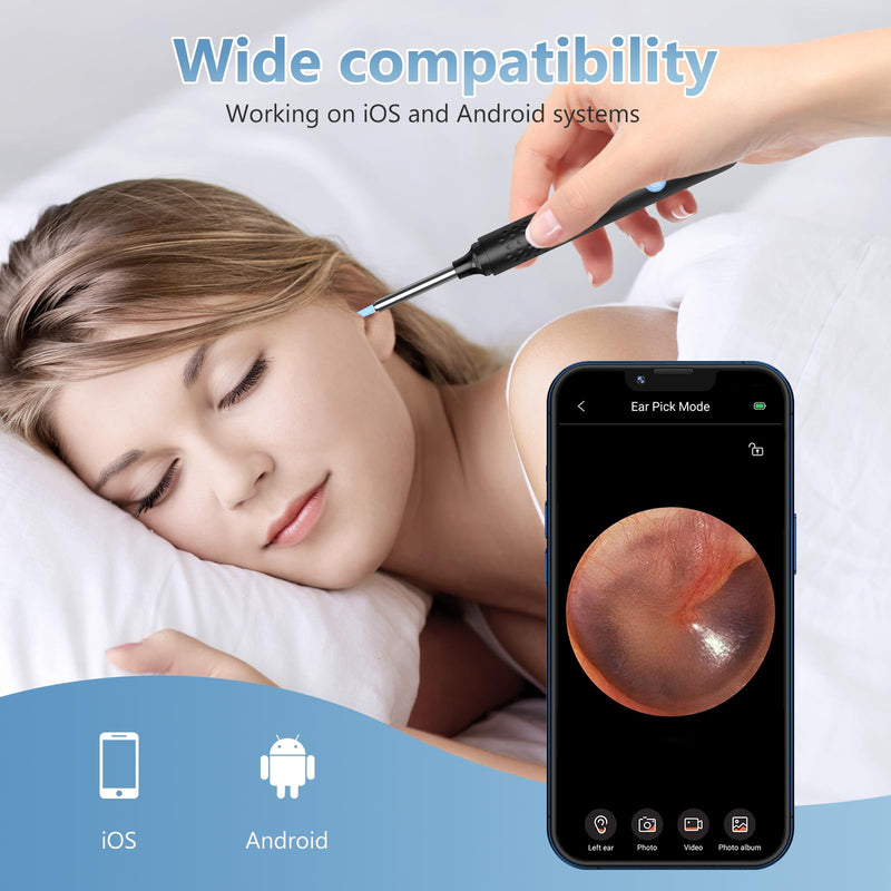 Ear Wax Removal, VITCOCO Ear Wax Removal kit with 10 Replaceable Tips, Ear Camera Wax Removal with USB Charging, Ear Wax Removal Tool Camera with 1920P HD, ManualEar Wax Cleaner for Home Use