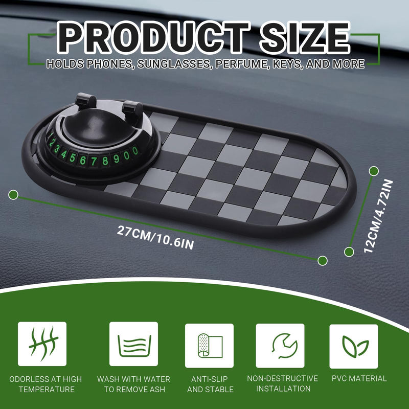 Multi Functional Anti-Slip Car Phone Mat with 360° Rotating Phone Holder for Phones, Sunglasses, and Daily Essentials
