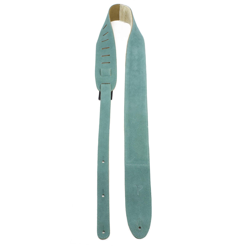 [AUSTRALIA] - Perri's Leathers Suede Guitar Strap with Sheepskin Pad, Anti-Slip, Adjustable 41"–56", Compatible with All Guitars Teal 