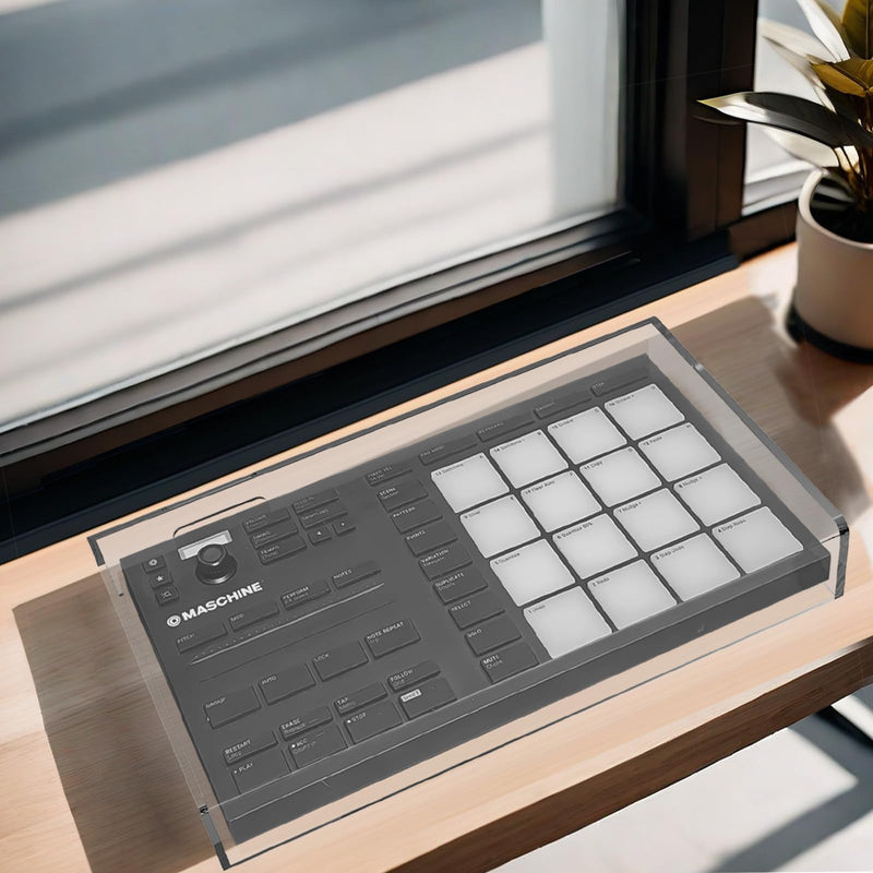 Premium Acrylic cover for NI Drum Controller DJ Controller Device with Cable Management Slot, waterproof and dustproof, compatible with Maschine Mikro Mk3 protective