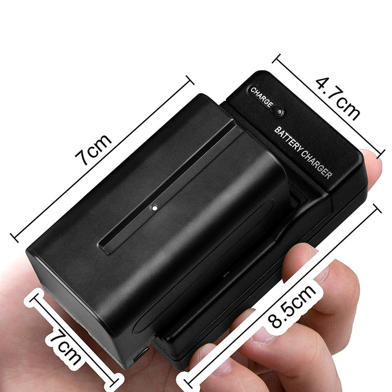 [AUSTRALIA] - GVM 2 Pack NP-F750 Replacement Batteries and Chargers for NP-F975, NP-F960, NP-F950, NP-F930, NP-F770, NP-F750, NP-F550, DCR, DSR, HDR, FDR, HVR, HVL and LED Light 