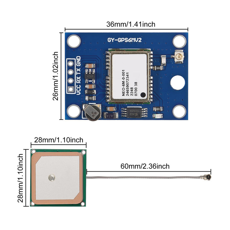 4pcs GY-NEO6MV2 NEO-6M GPS Module NEO6MV2 with Flight Control EEPROM MWC APM2.5 Large Antenna for EEPROM APM 2.5