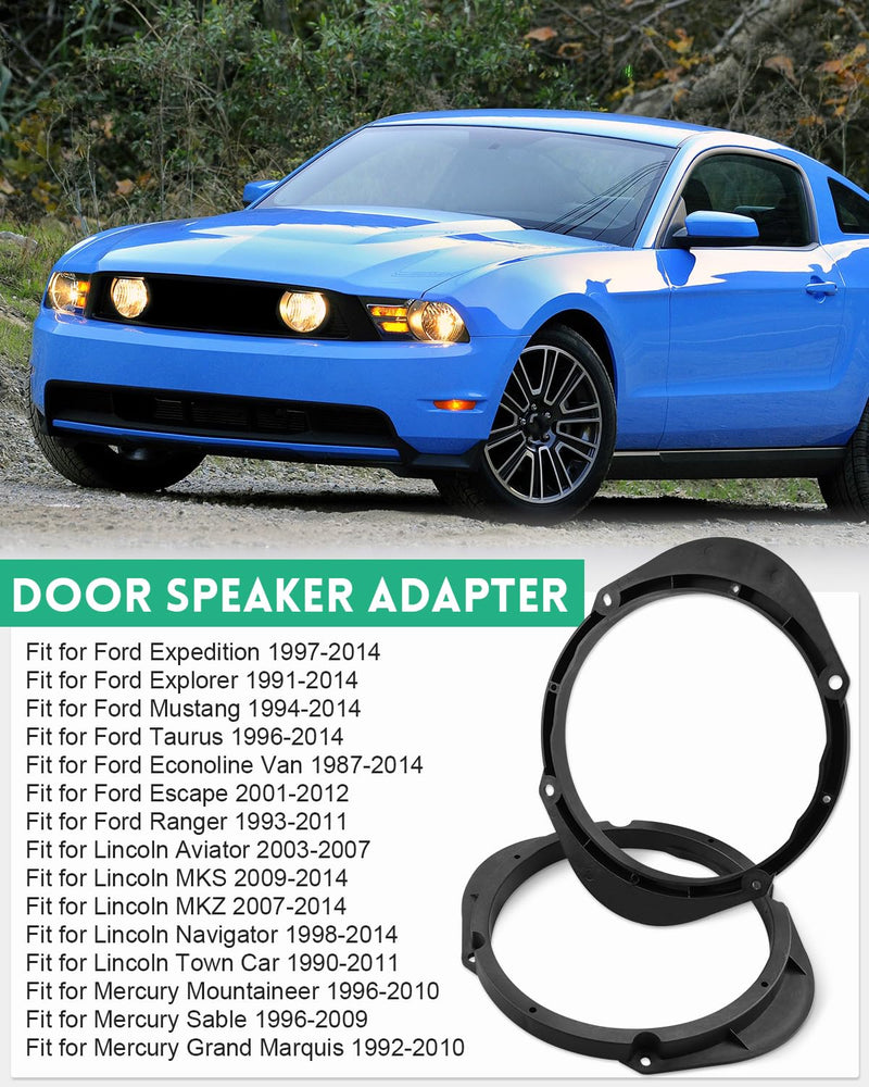 [AUSTRALIA] - 2PCS 5"x7"/6"x8" to 6.5 Speaker Adapter Spacer Fit for Ford Ranger 1993-2011, Fit for Ford Explorer 1991-2014 Lincoln Navigator 1998-2014 Mercury Grand Marquis 1992-2010 