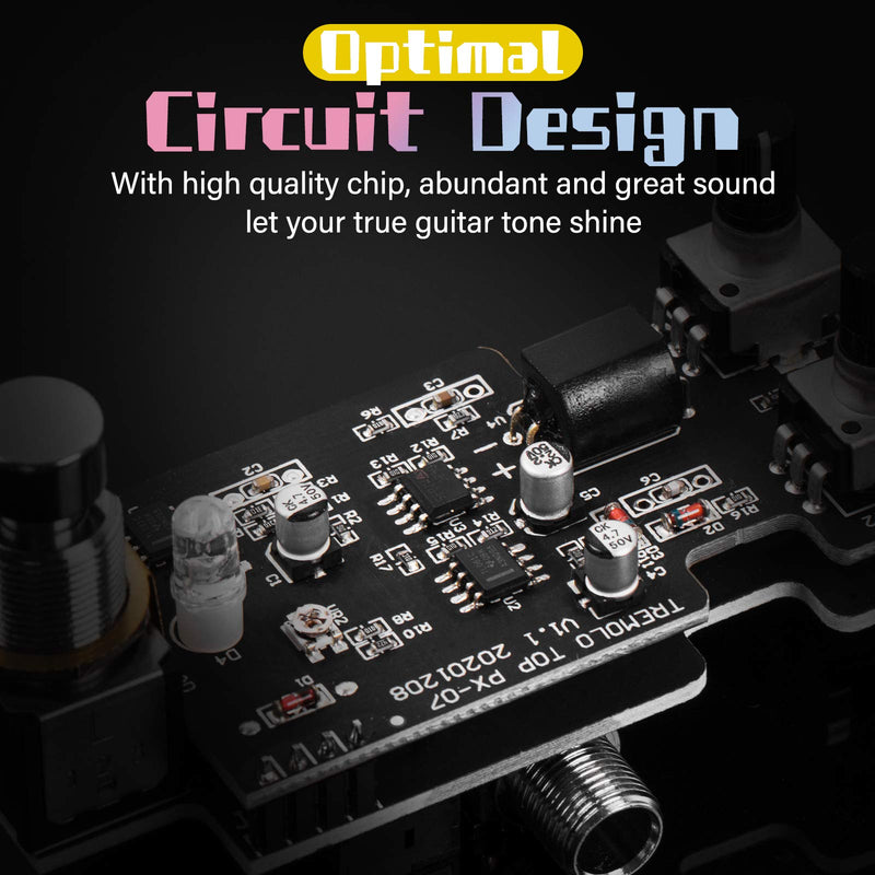 [AUSTRALIA] - Tremolo Pedal, Horse Electric Guitar Effects Pedals Mini Single Type DC 9V True Bypass (Yellow) Yellow 