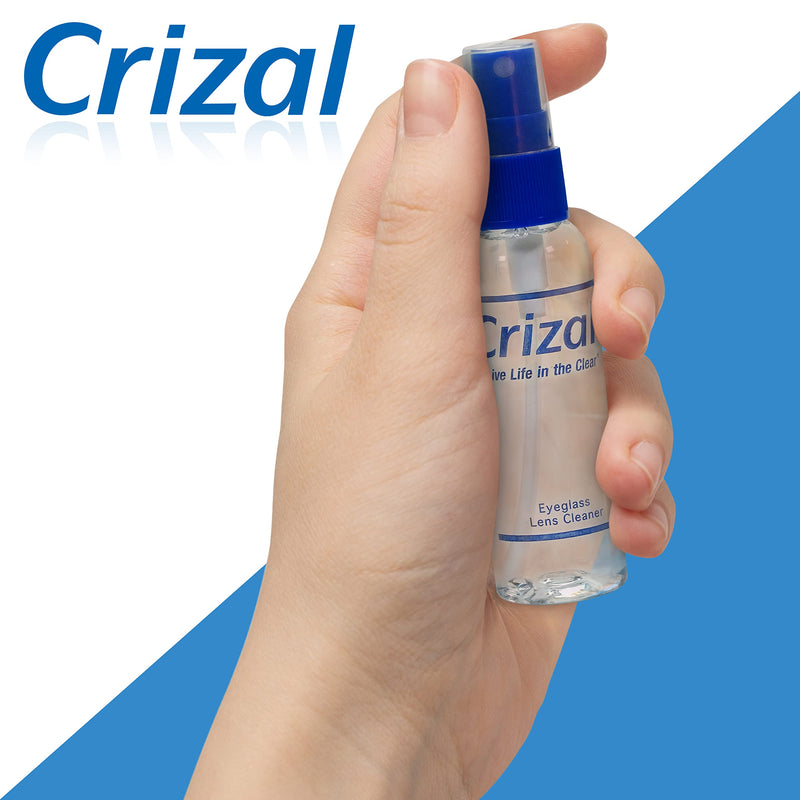 Crizal Eyeglass Lens Cleaner Kit, 1 Doctor Recommended for Anti Reflective Lenses and Coating, 2oz Crizal Spray w/Crizal Microfiber Cloth, 2pk 2oz Spray W/Cloth, 2 Pack