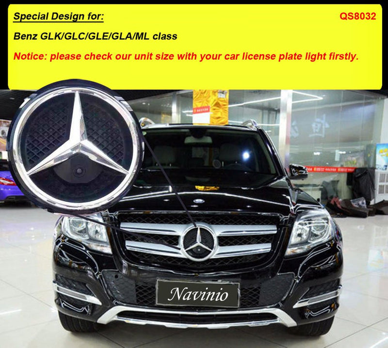 Front View Logo Embedded Camera Parking System with CCD Waterproof IP67 Wide Degree (Middle) for MB Vito Sprinter Viano G/GL/GLK/M/SL/SLK/R/GLA/CL/CLA/AMG Class