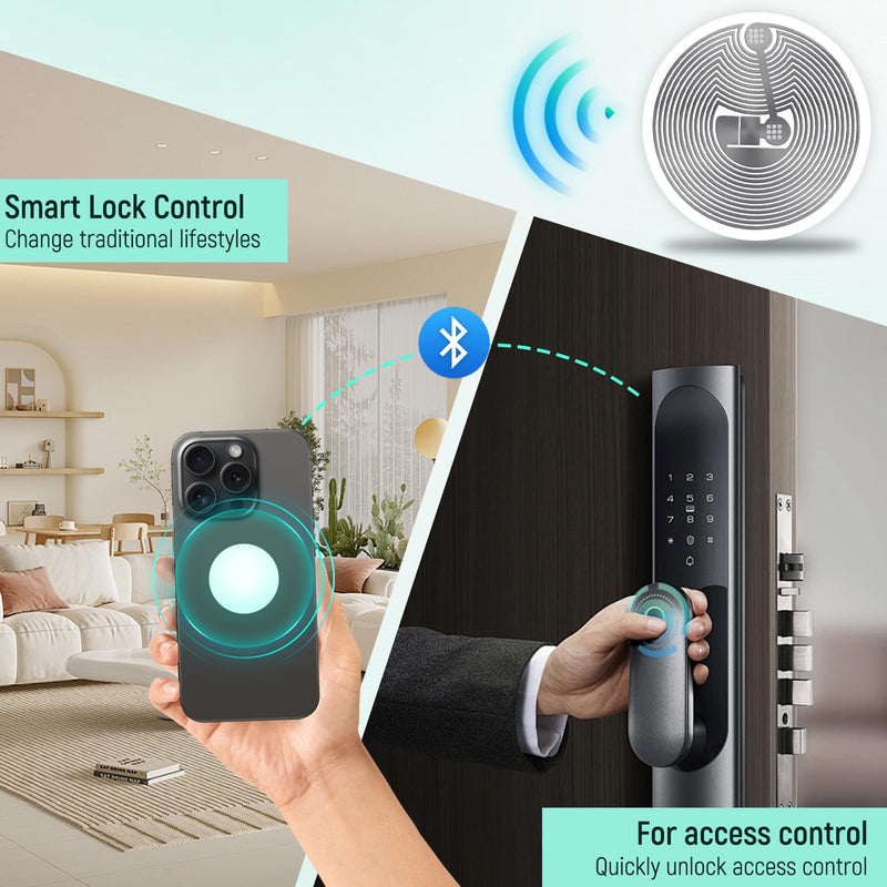 50 PCS BABIQT MIFARE Classic 1K Tags S50 RFID Stickers NFC Tags, Smart Mifafre Classic Tags ISO 14443A 13.56 MHz Mifare 1K Stickers MF1 Self-Adhesive 1 inch Round 50