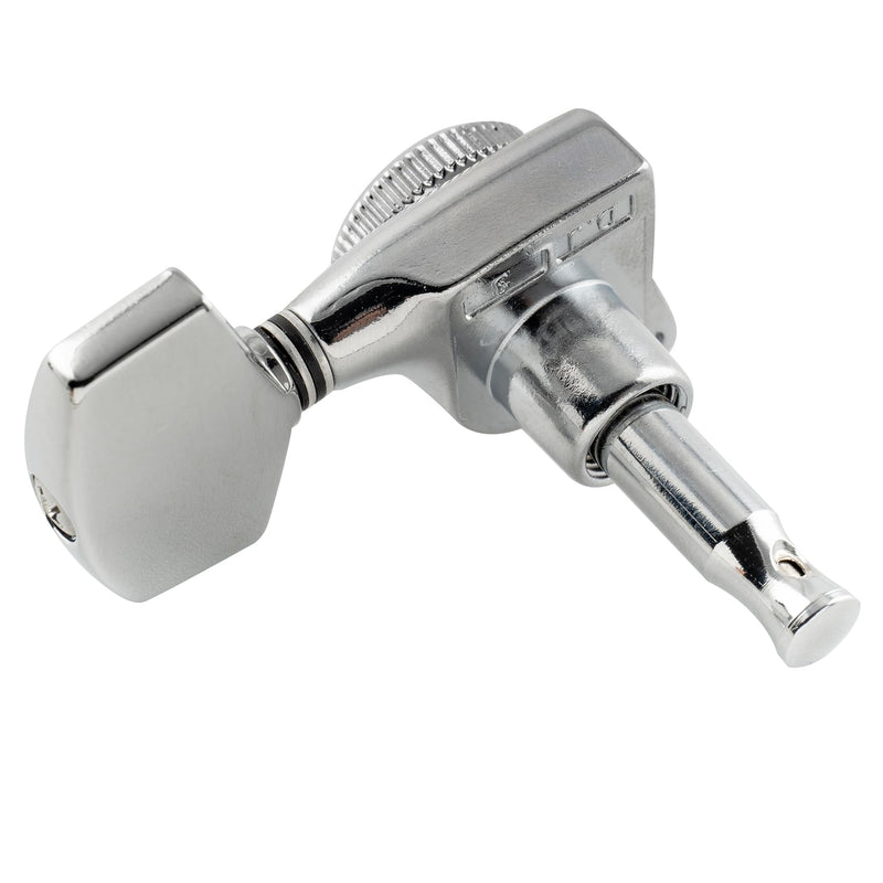 [AUSTRALIA] - Musiclily Pro 3L+3R Guitar Locking Tuners 18:1 Ratio Lock String Tuning Key Pegs Machine Heads Replacement for LP SG Style Style Electric Folk or Acoustic Guitar, Chrome with Big Hex Button 