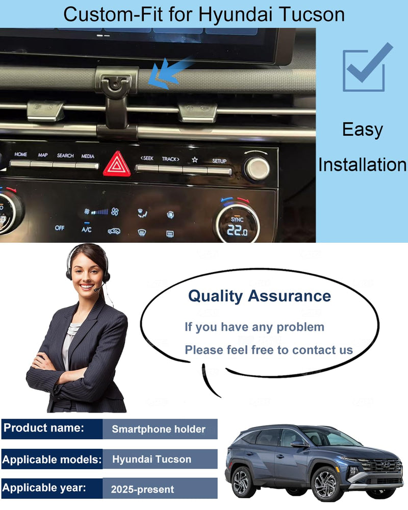 oricarmes car Phone Holder for Hyundai Tucson 2025 2026 Accessories Magnetic car Phone Mount for Tucson Phone Holder for Hyundai Tucson Accessories