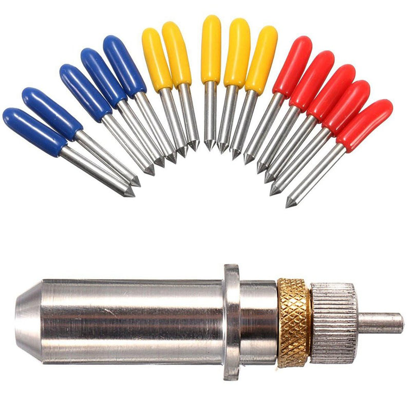 GAOHOU 15pcs 30/45/60 Degree Vinyl Cutter Blade for Roland Cutting Plotter with Blade Holder - Tool Accessories Drill Bits - 15 x Blades for Cutting Plotter