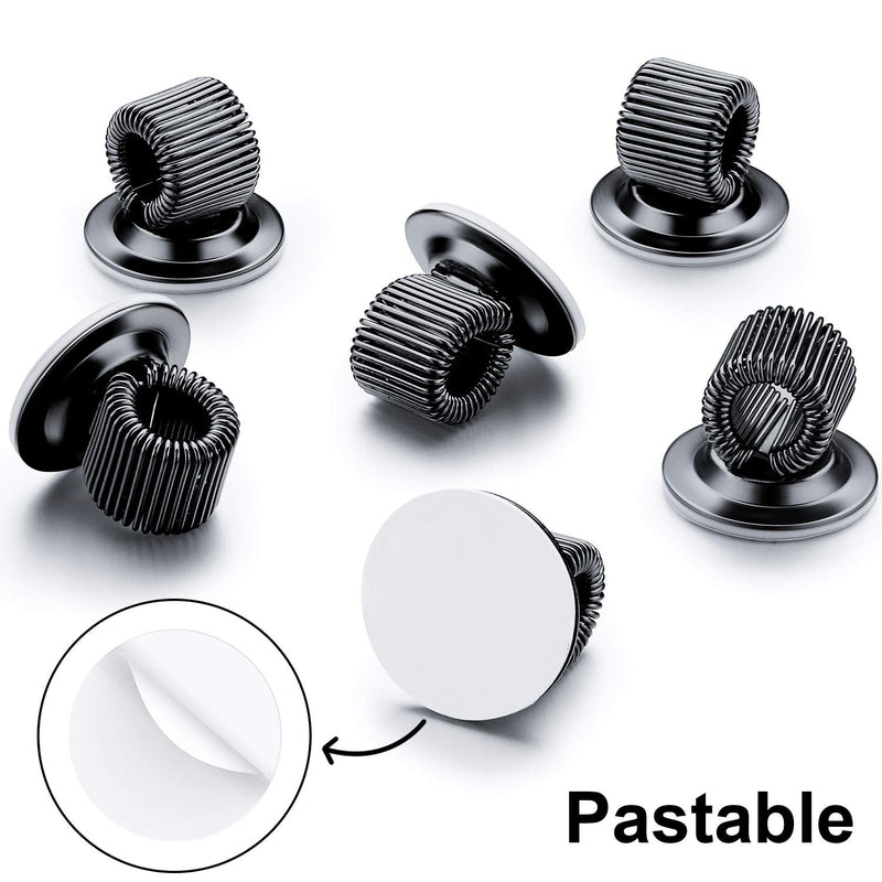 Pen Holder Clips Manganese Steel Pen Holder Self Adhesive Pen Pencil Organizer with Adjustable Spring Loop for Refrigerator Whiteboard Erase Board and Bulletin Board Map (10) 10