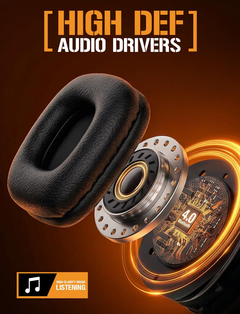 ToughTested PROCOMM 724 Trucker Headset with Noise Cancelling Mic | Wireless Bluetooth headset with 40Hr talk time, 60Hr music, HD sound, and dual device pairing for drivers.