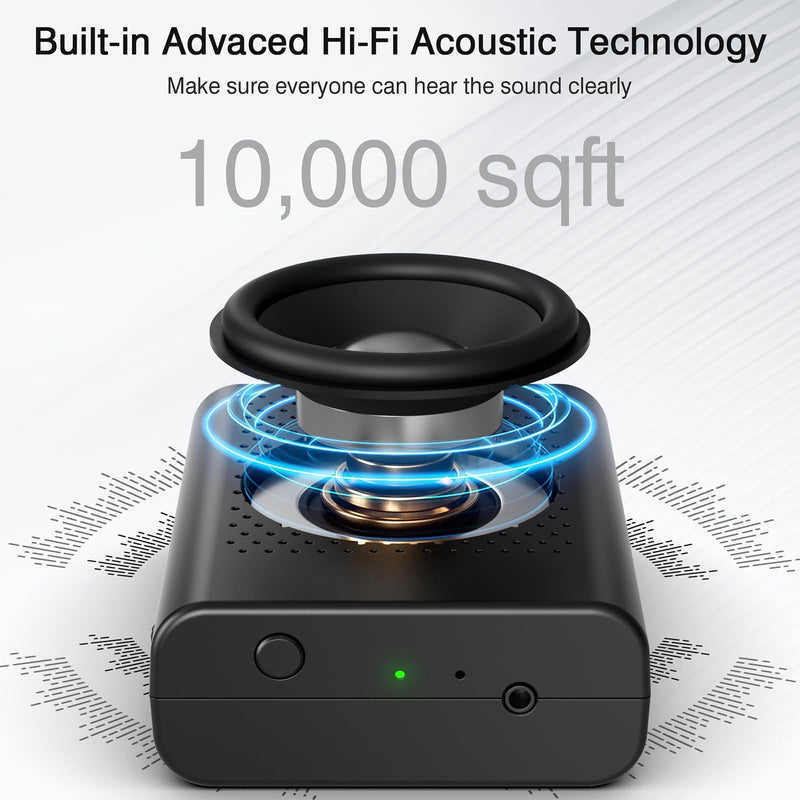 Wireless Voice Amplifier with Wireless Lavalier Microphone, PA System, Portable Speaker and Cordless Omnidirectional Microphone for Teachers, Streaming, Classroom, Lecture, Conference, Yoga, Outdoor