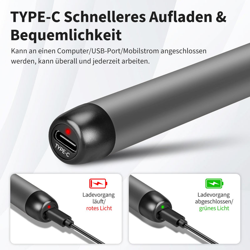 [AUSTRALIA] - KKMOL Battery Soldering Iron Set, USB Rechargeable Soldering Iron with LCD, Temperature Adjustable 330 °C - 450 °C, 3 Soldering Tips, Soldering Wire, Soldering Paste, Professional Safe Complete Gray 