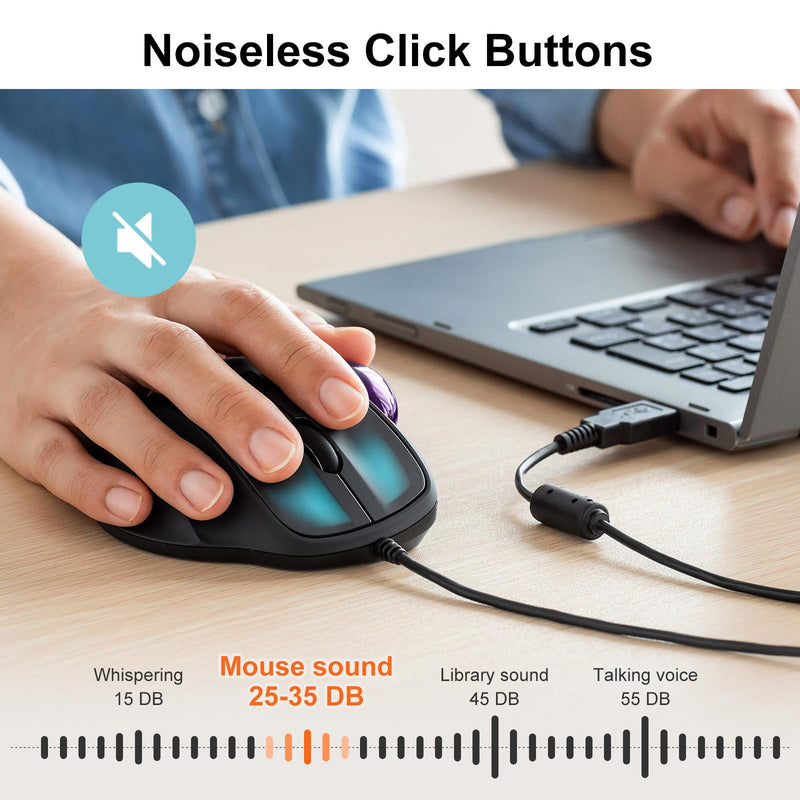 SANWA TB128V Wired Trackball Mouse + Bluetooth Numeric Keypad Set, Silent Click Roller Ball Mice, Wireless Portable & Slim Ten Key Number Pad, Compatible with Mac, Laptop, PC, Windows, Computer