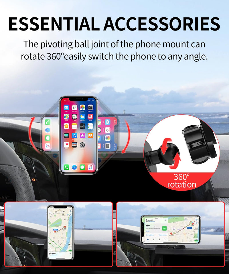 Car Phone Holder for Volkswagen Golf GTI/ Golf R 2022-2024, 8.25/10" Screen | VW Magsafe Accessories Magnetic Cell Phone Mount Clip Compatible with iPhone, 3D fit Stable Dashboard Navigation Bracket for 2022-2024 Golf/Golf GTI/Golf R