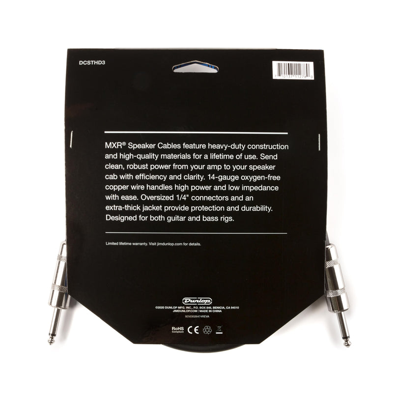 MXR Heavy Duty TS 1/4 Inch Speaker Cable 3 ft|0.9 m (DCSTHD3)