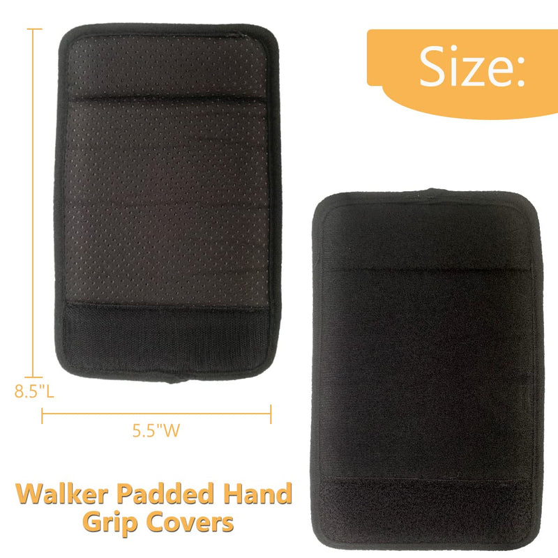 MUTTIY Walkers Hand Grip Covers Padded Memory Foam Core Moisture Wicking Antibacterial Washable Pack of 2