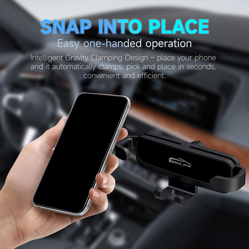 B&DOG XSIN Car Phone Holder for Honda CR-V 2007-2011,Upgraded Gravity-Activated Mount with Adjustable Base, Secure Center Console Installation for Smartphones.(Black-A) BLACK-A