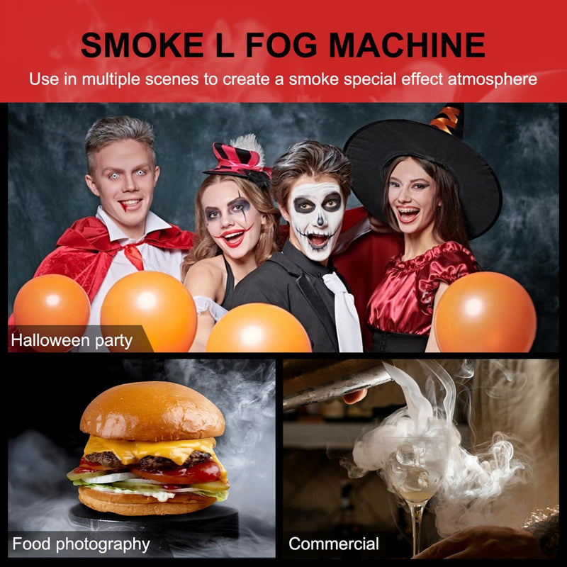 COOWOO Portable Mini Fog Machine, 3 Adjustable Modes, Handheld Fog Machine with Remote Control Fogger for TikTok Live Streaming, Youtube Short Videos, Photography and Parties, Model Smoke L